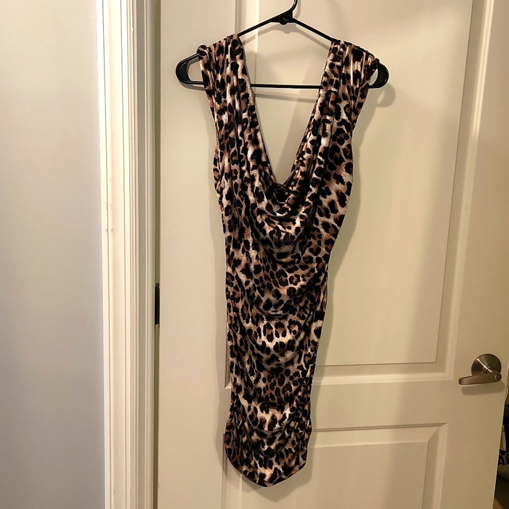 Babyphat leopard mini dress